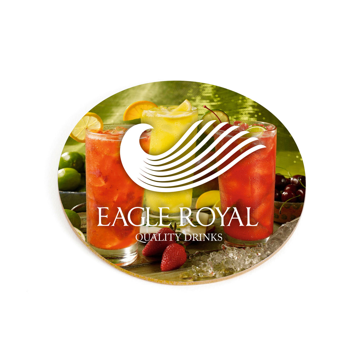Branded Circular Cork-Backed Coaster