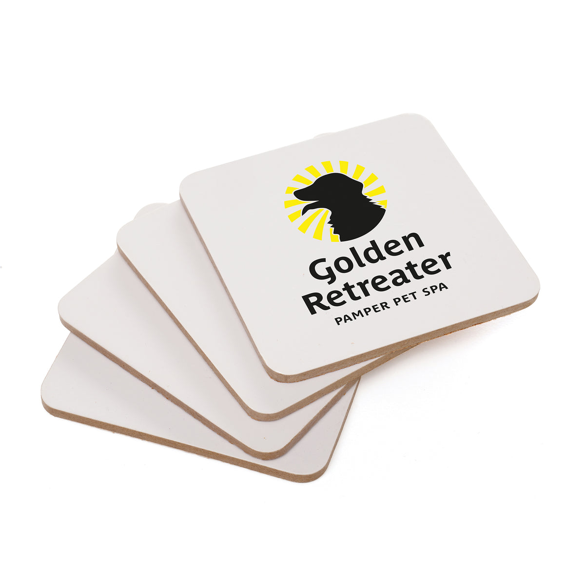 Branded Set of Four Cork Coasters