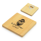Branded 2-in-1 Bamboo Coaster and Bottle Opener