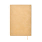 Beige notebook on a white background