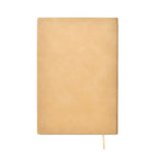 Beige notebook on a white background
