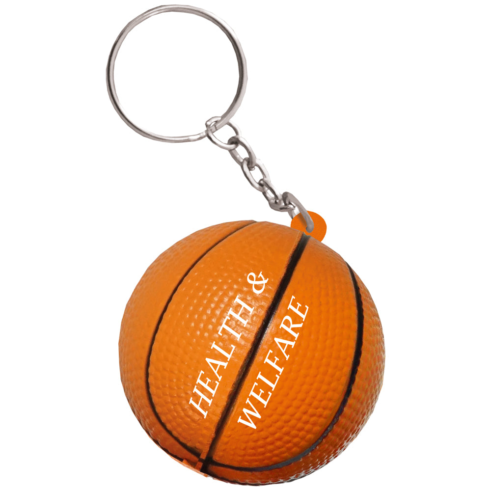 Branded Basketball Stress Toy Keyring