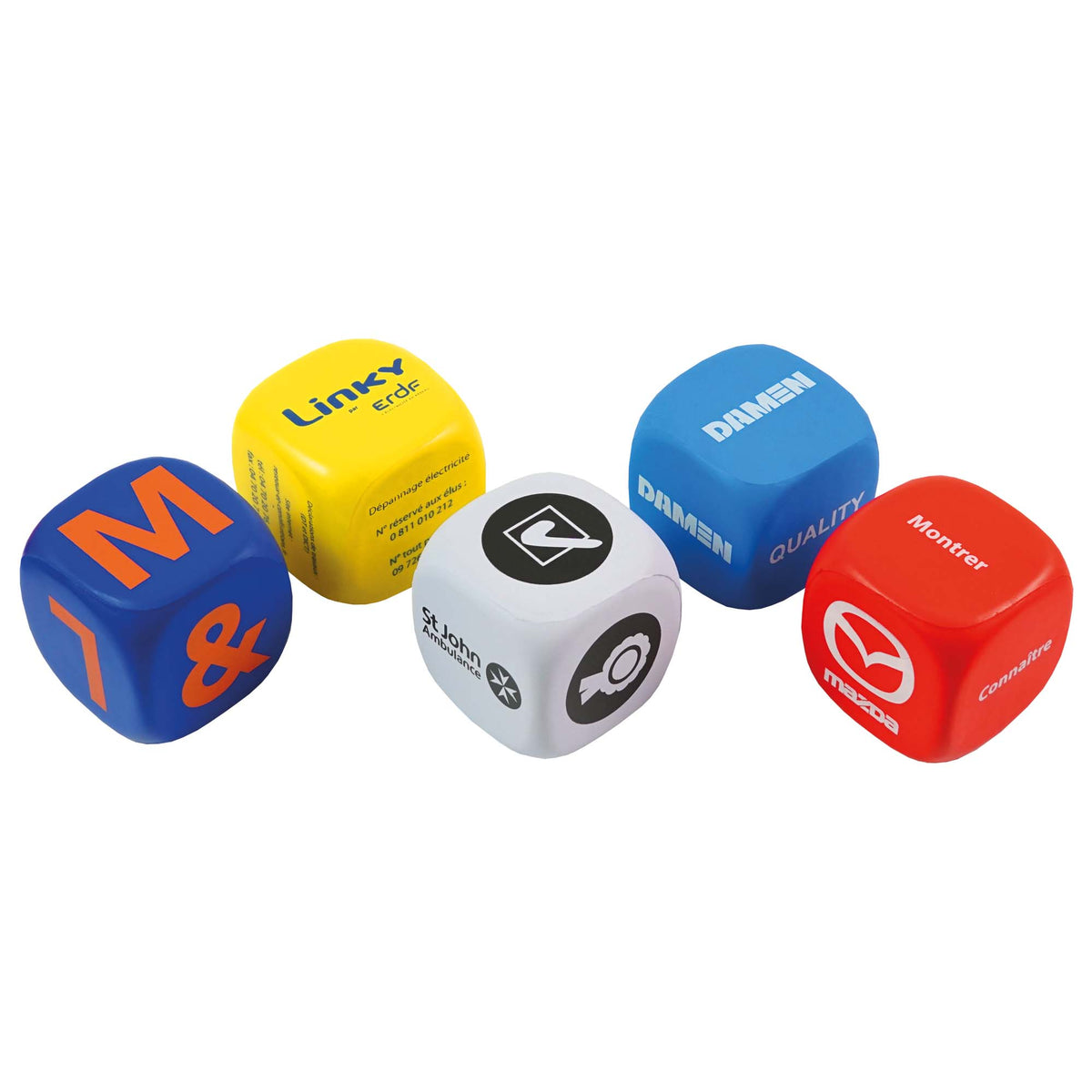 Branded Decision Dice (No Dots) Stress Toy