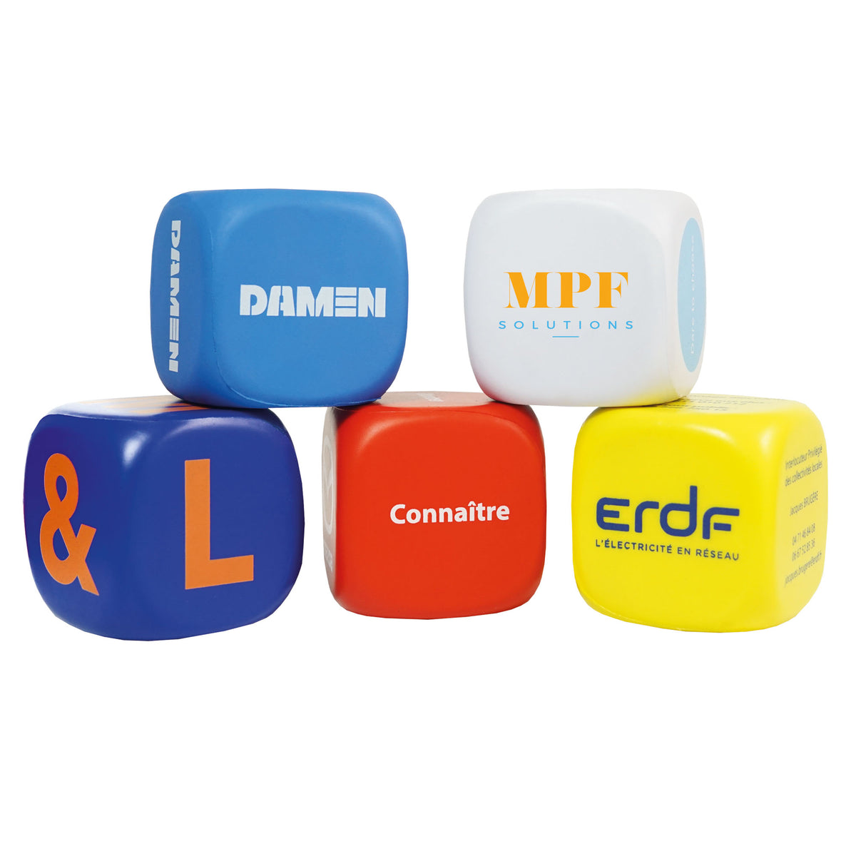 Branded Decision Dice (No Dots) Stress Toy