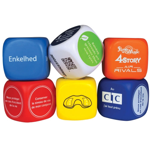 Branded Decision Dice (No Dots) Stress Toy