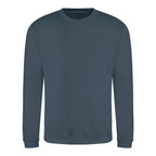 Branded Classic Ringspun Cotton Sweatshirt in Airforce Blue