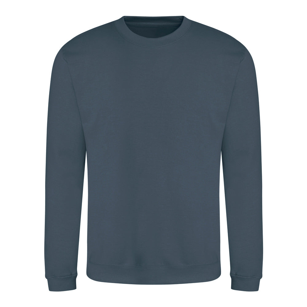 Branded Classic Ringspun Cotton Sweatshirt in Airforce Blue