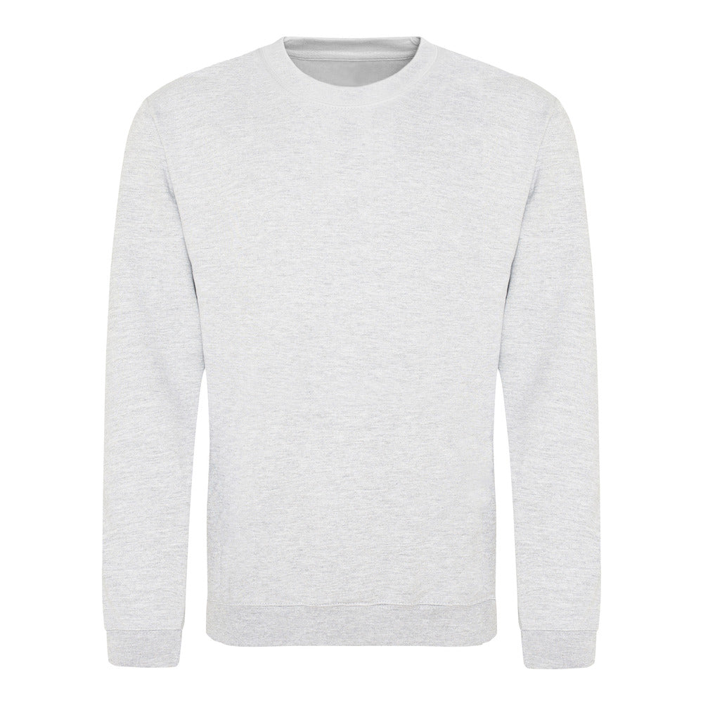 Branded Classic Ringspun Cotton Sweatshirt in Ash Grey