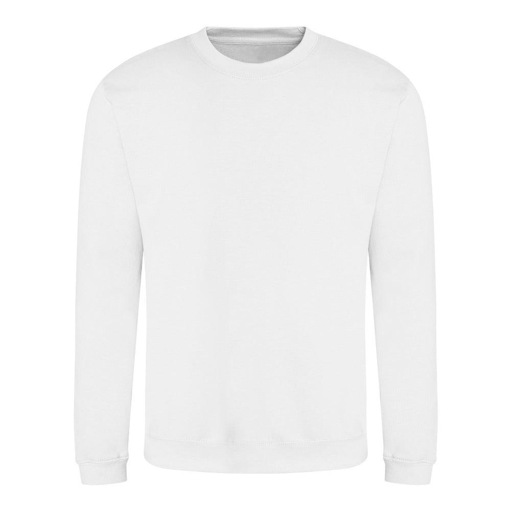Branded Classic Ringspun Cotton Sweatshirt in Arctic White