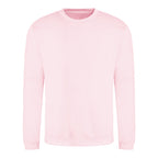 Branded Classic Ringspun Cotton Sweatshirt in Baby Pink