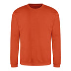 Branded Classic Ringspun Cotton Sweatshirt in Burnt Orange