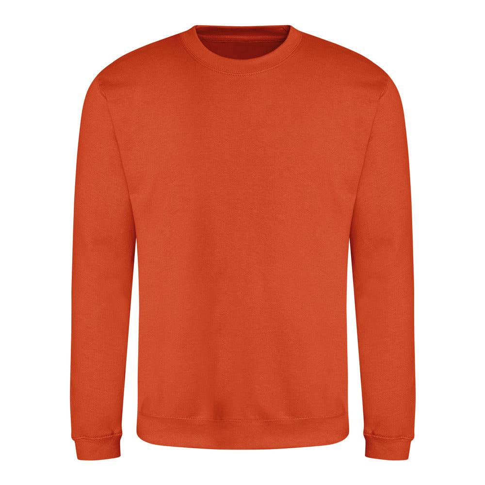 Branded Classic Ringspun Cotton Sweatshirt in Burnt Orange