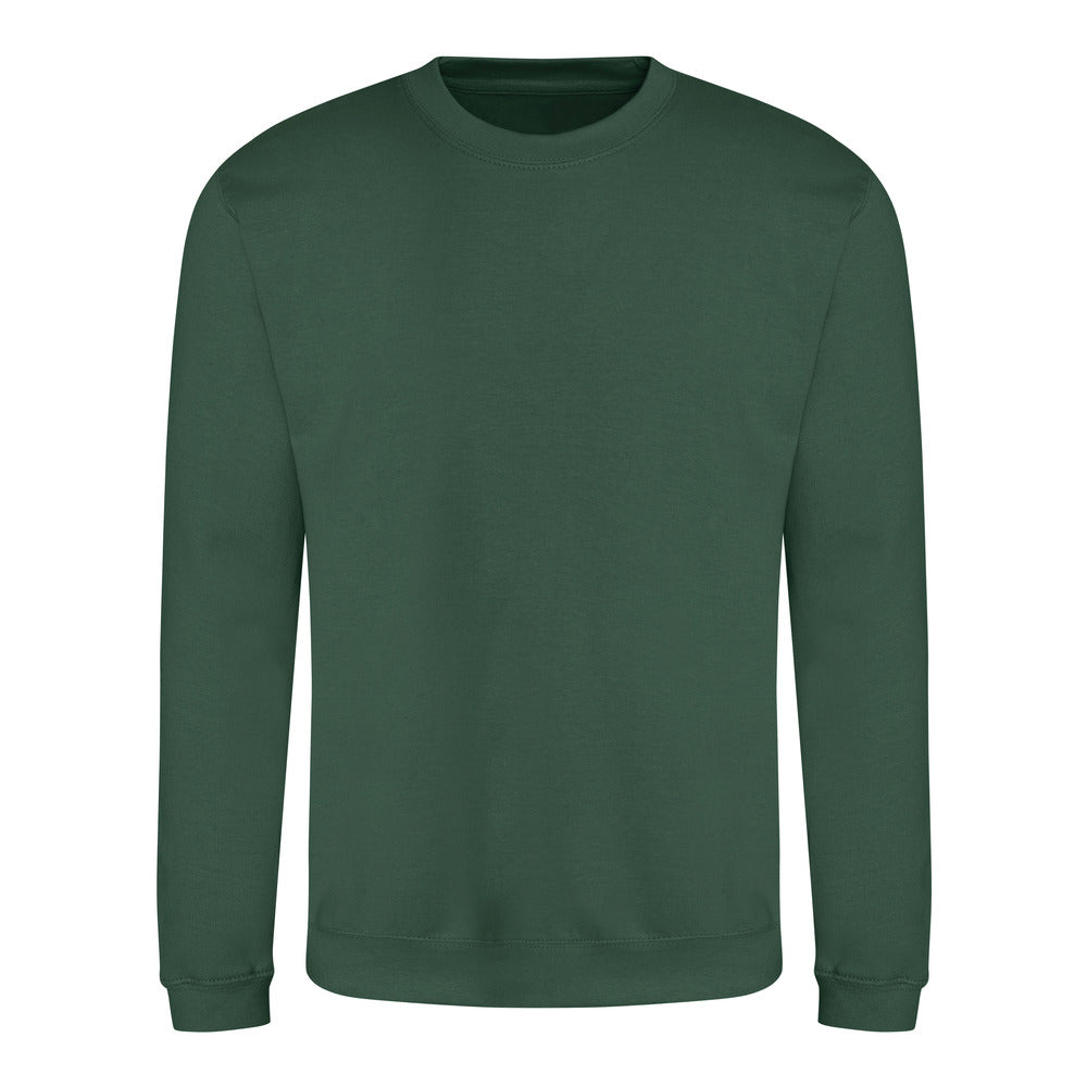 Branded Classic Ringspun Cotton Sweatshirt in Bottle Green