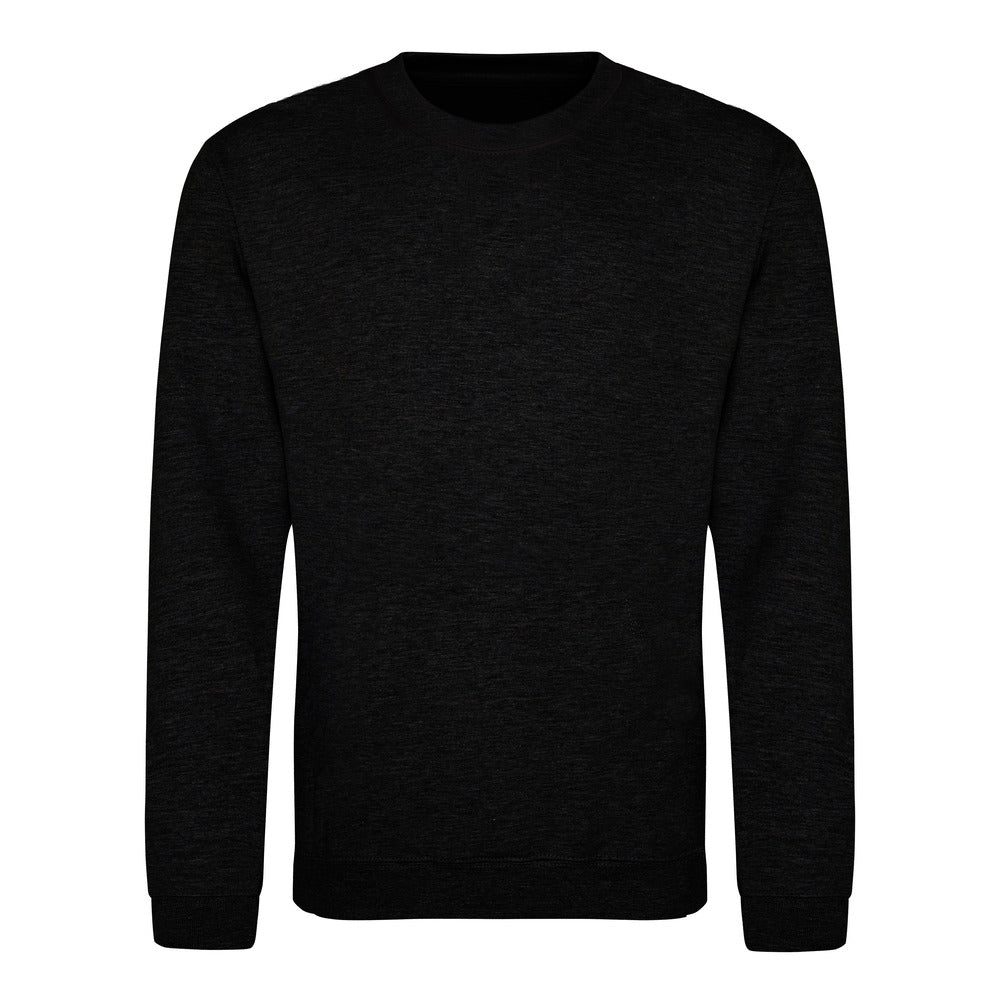Branded Classic Ringspun Cotton Sweatshirt in Black Smoke