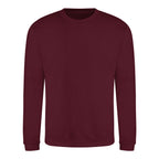 Branded Classic Ringspun Cotton Sweatshirt in Burgandy