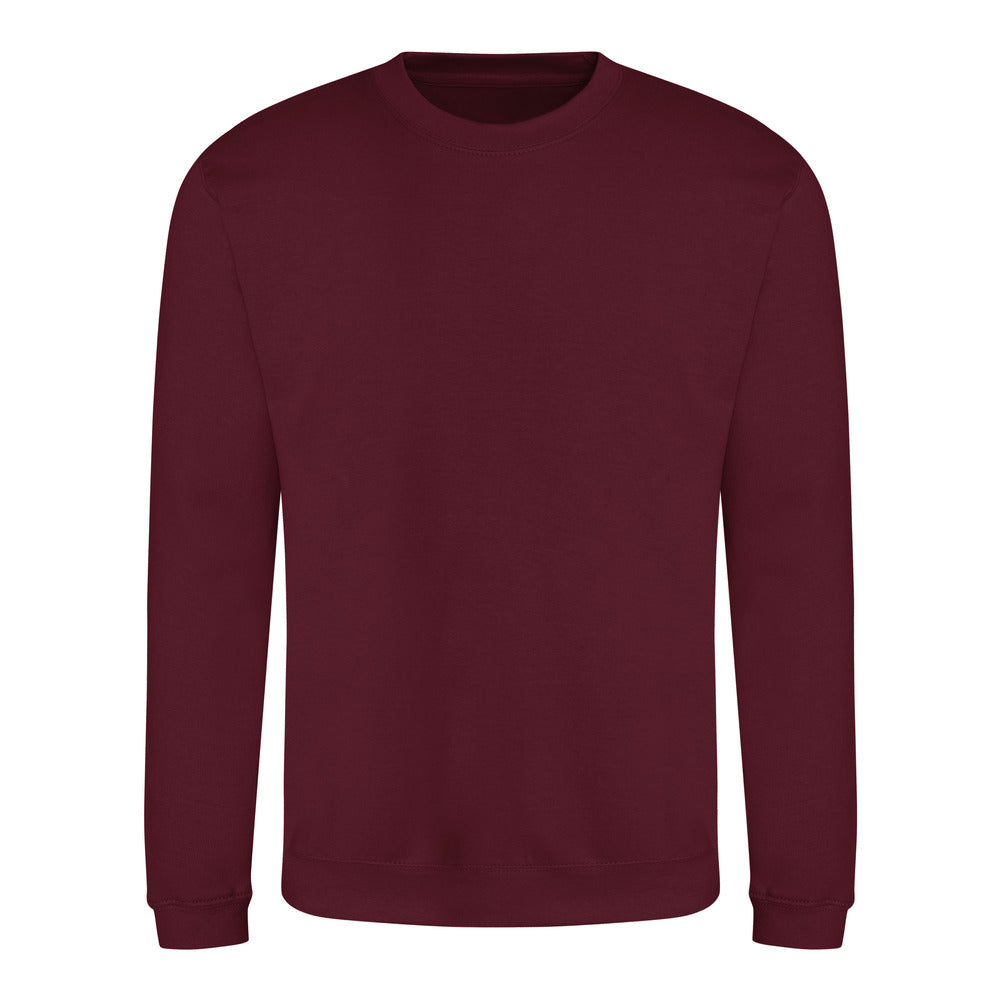 Branded Classic Ringspun Cotton Sweatshirt in Burgandy