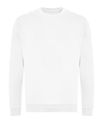 Branded Organic Cotton and Recycled Polyester Sweatshirt in Arctic White
