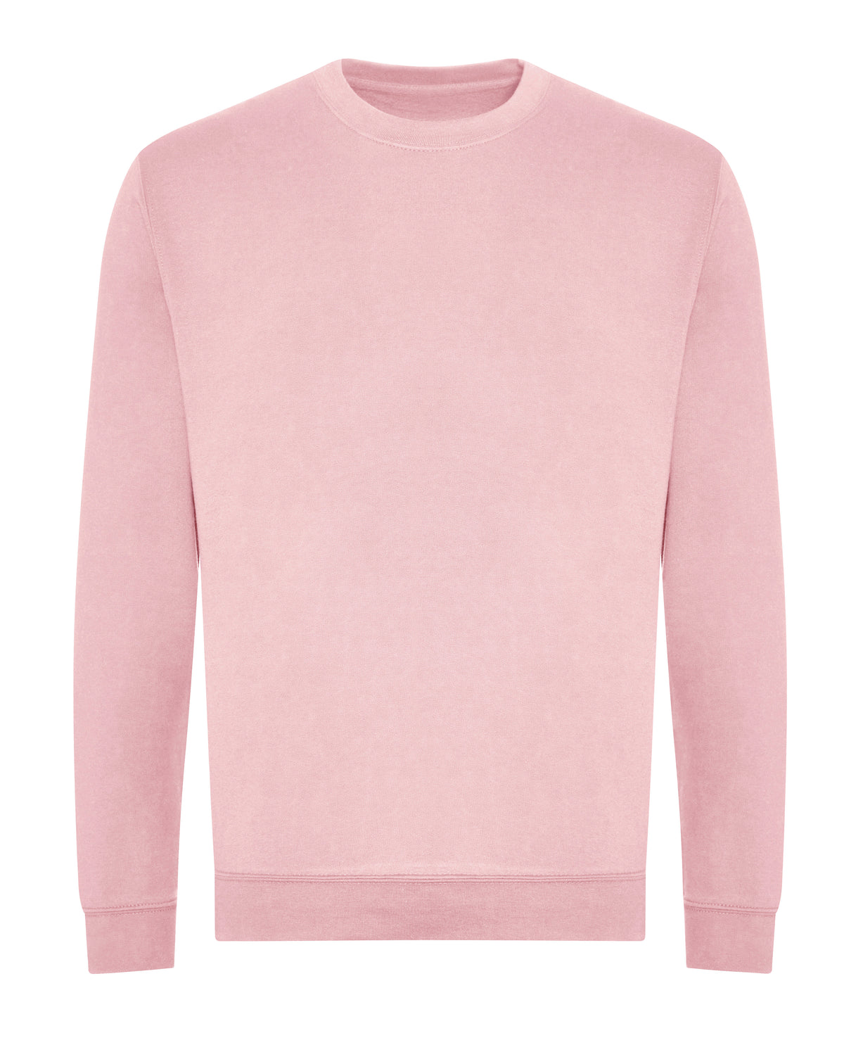 Branded Organic Cotton and Recycled Polyester Sweatshirt in Baby Pink