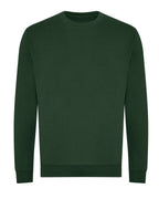 Branded Organic Cotton and Recycled Polyester Sweatshirt in Bottle Green