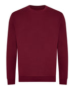 Branded Organic Cotton and Recycled Polyester Sweatshirt in Burgandy