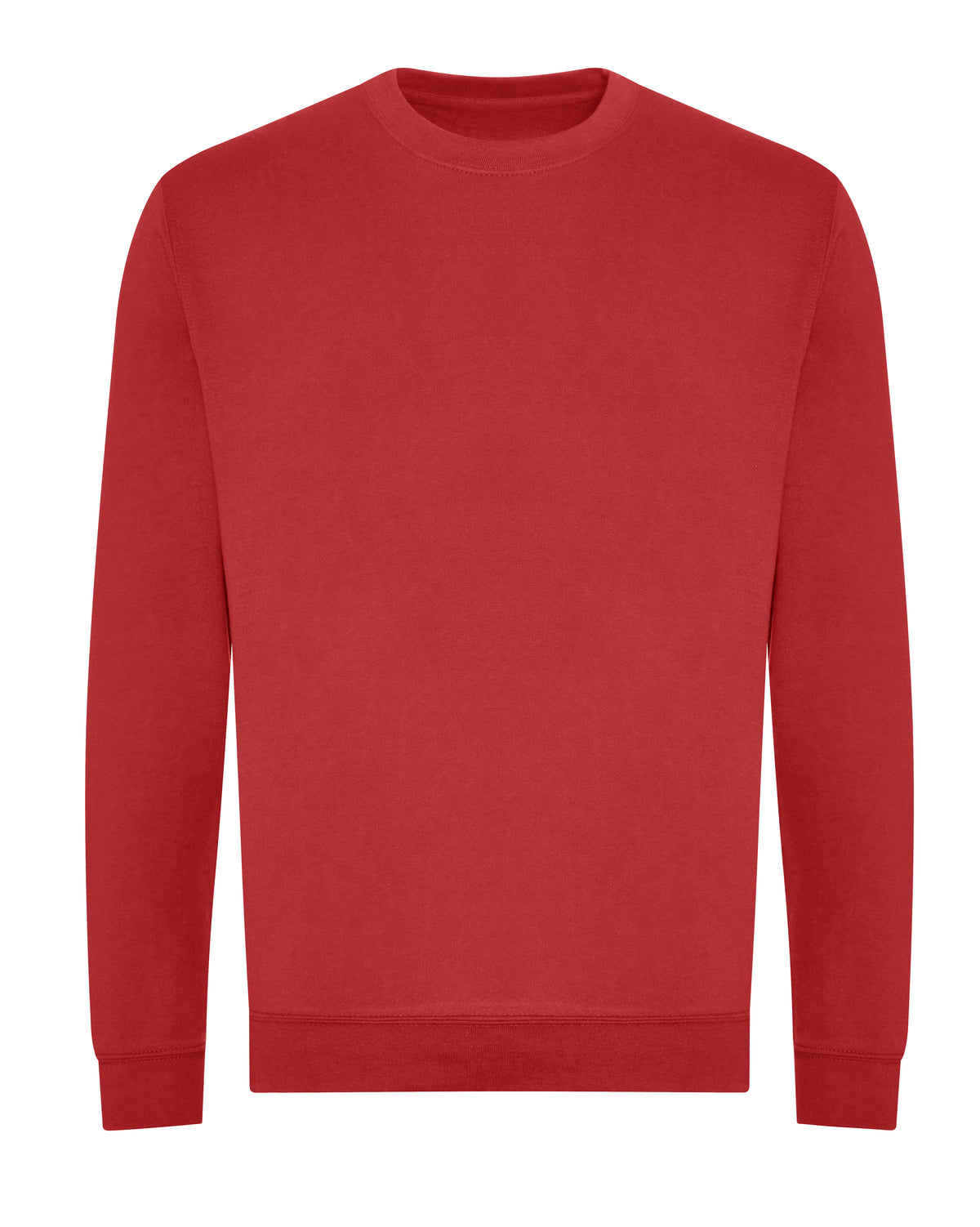Branded Organic Cotton and Recycled Polyester Sweatshirt in Fire Red