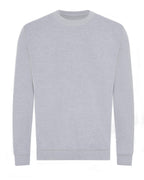 Branded Organic Cotton and Recycled Polyester Sweatshirt in Heather Grey