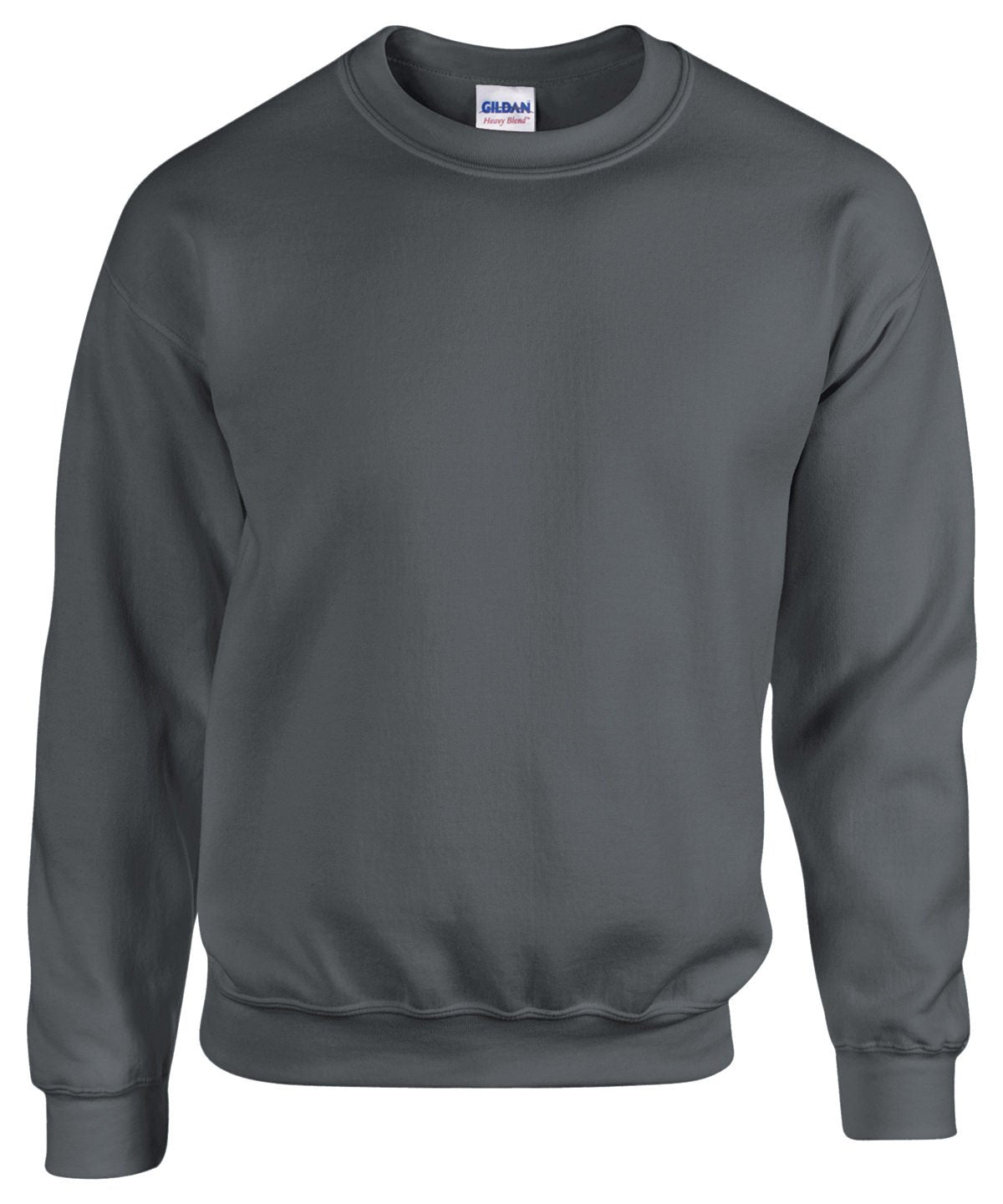 Branded Heavy Blend Crew Neck Sweatshirt in Charcoal