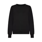 Branded Women's Classic Cotton Sweatshirt in Deep Black