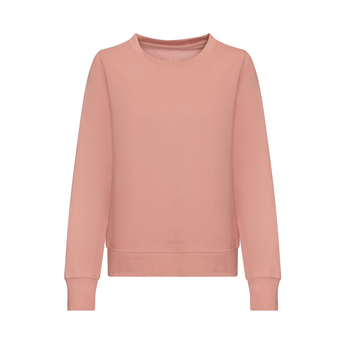 Branded Women's Classic Cotton Sweatshirt in Dusty Pink