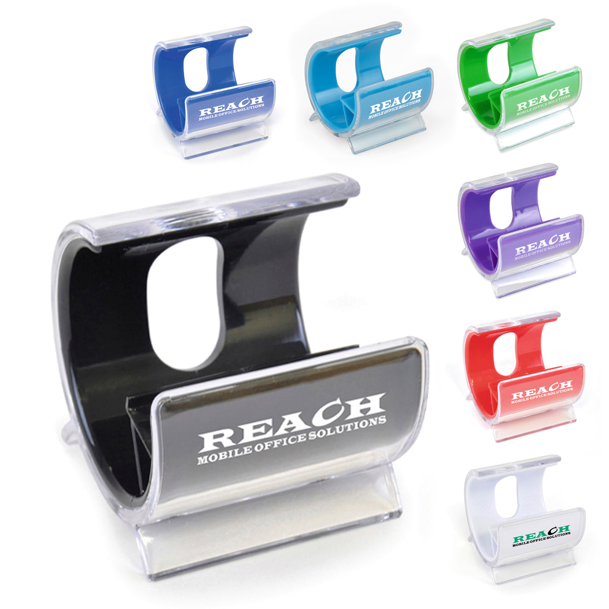 Branded Desk Phone Stand with Coloured Inner and Translucent Case