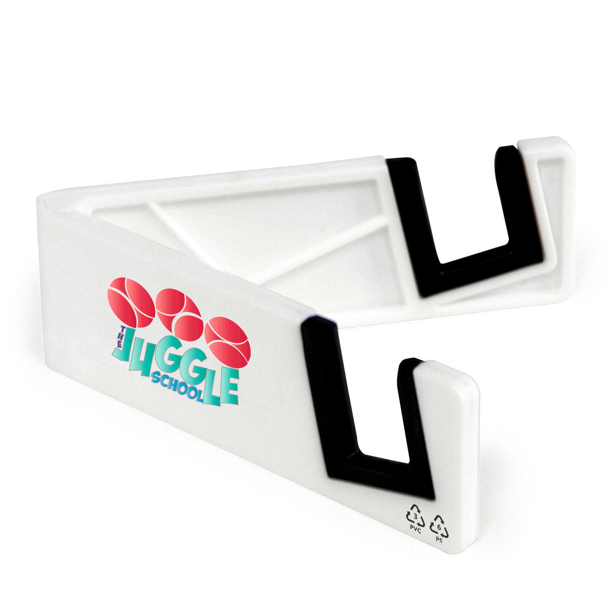 Branded Foldable Plastic Tablet Stand in White