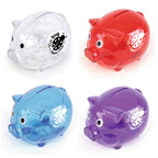 Branded Translucent Plastic Piggy Bank