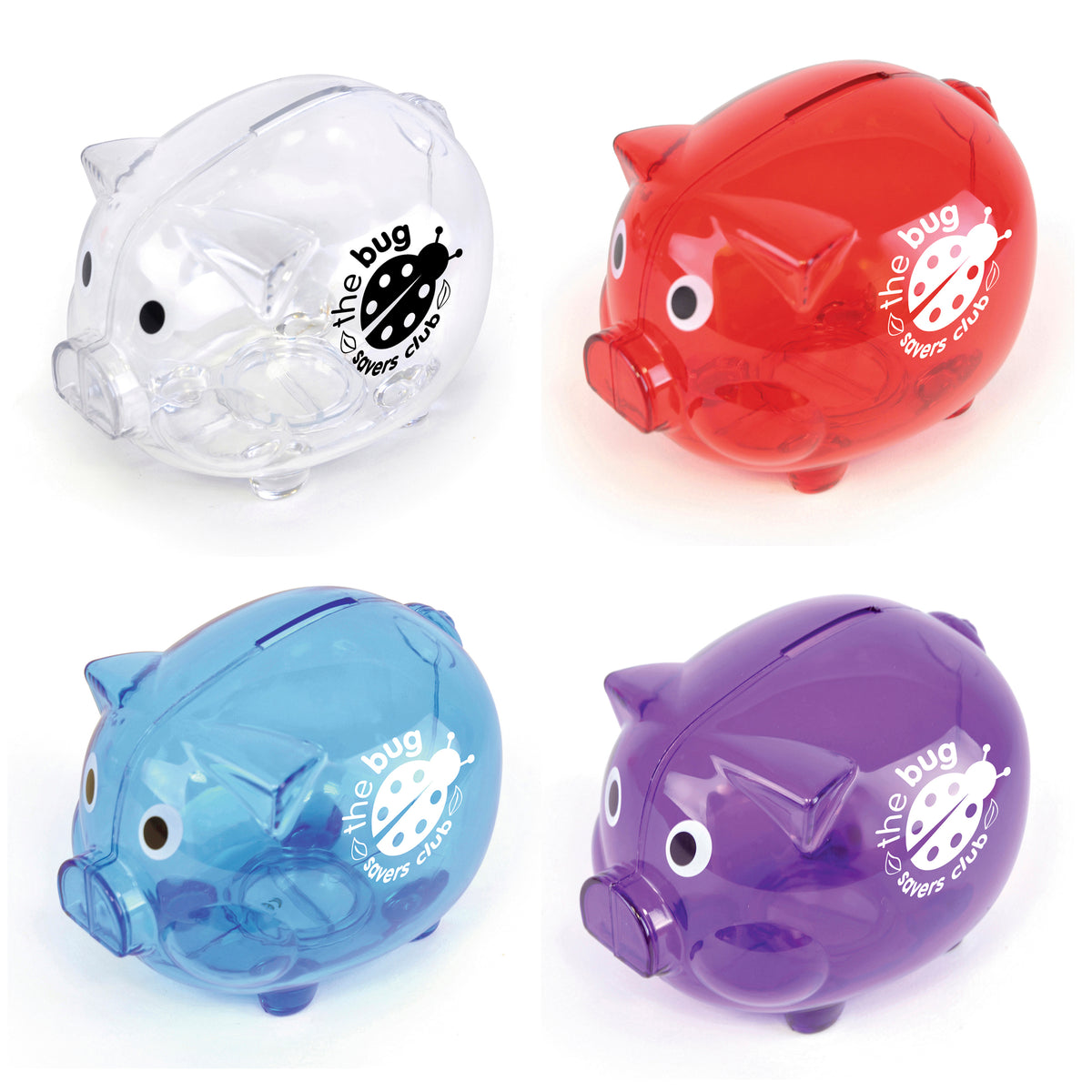 Branded Translucent Plastic Piggy Bank