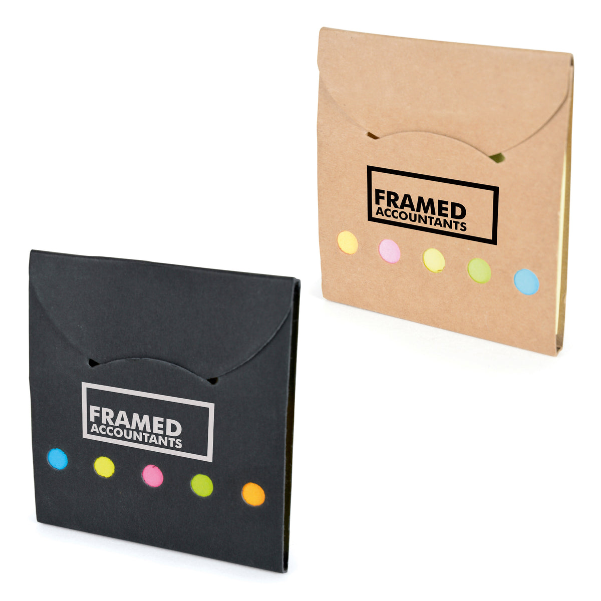 Branded Matchbook Style Sticky Note and Flag Holder