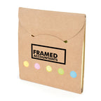 Branded Matchbook Style Sticky Note and Flag Holder in Natural