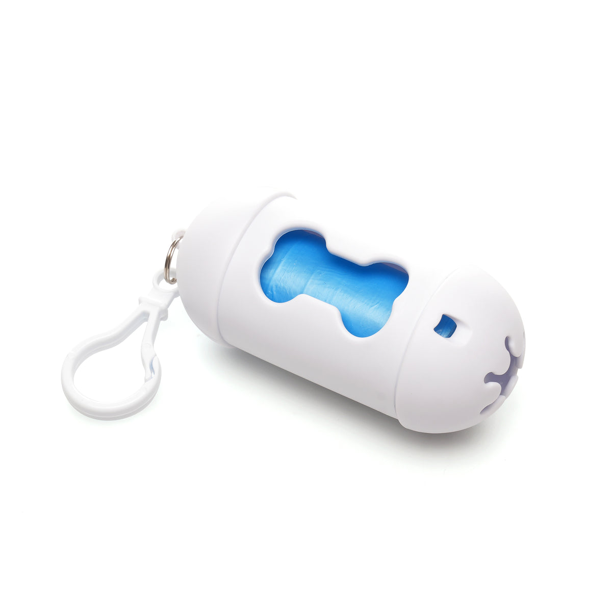 Branded Recycled Plastic Refillable Dog Waste Bag Dispenser in White