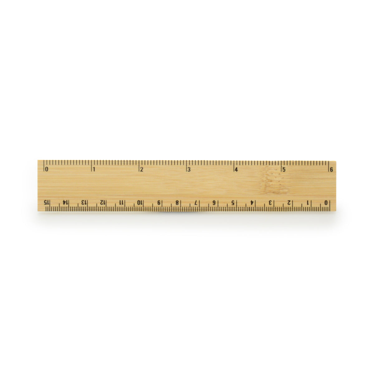 Branded Bamboo Ruler with Centimetre and Inch Markings