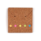 Branded Cork Cover Recycled Sticky Note and Flag Set