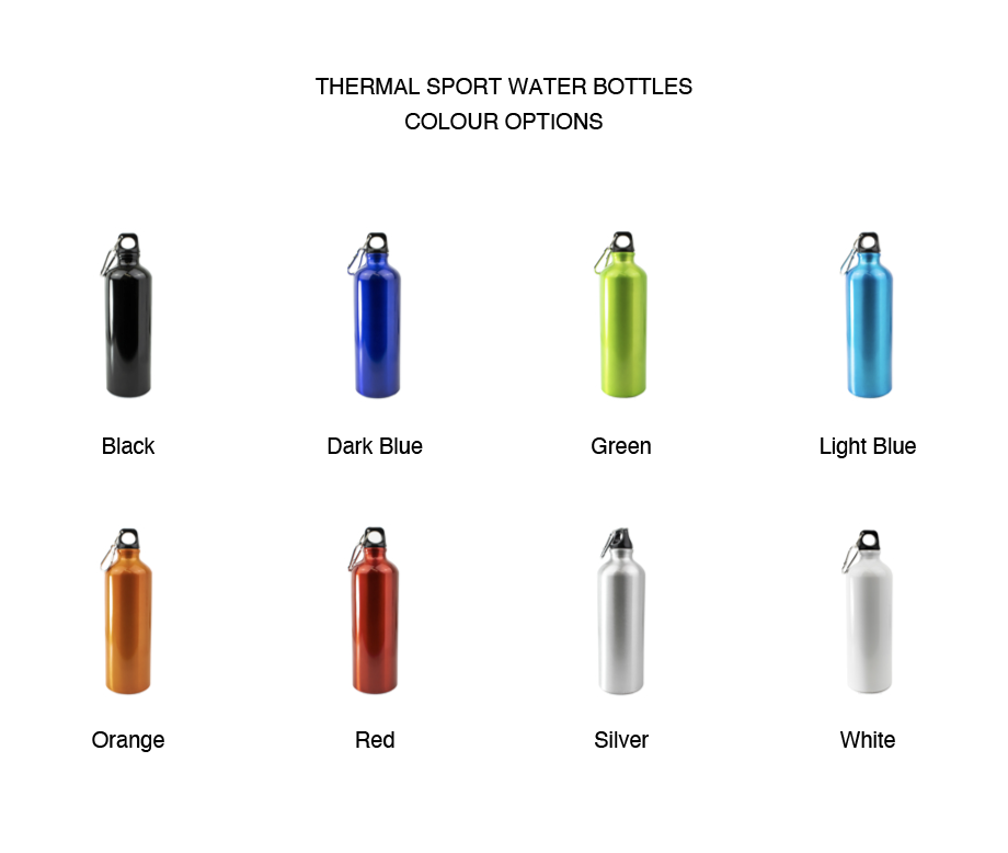 Branded Engraved or Printed Thermal Sports Water Bottle - Blue