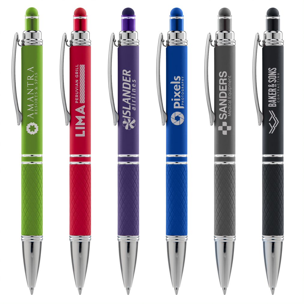 Soft Touch Metal Pen with Stylus