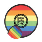 Branded Foldable Rainbow Flying Disc with Pouch