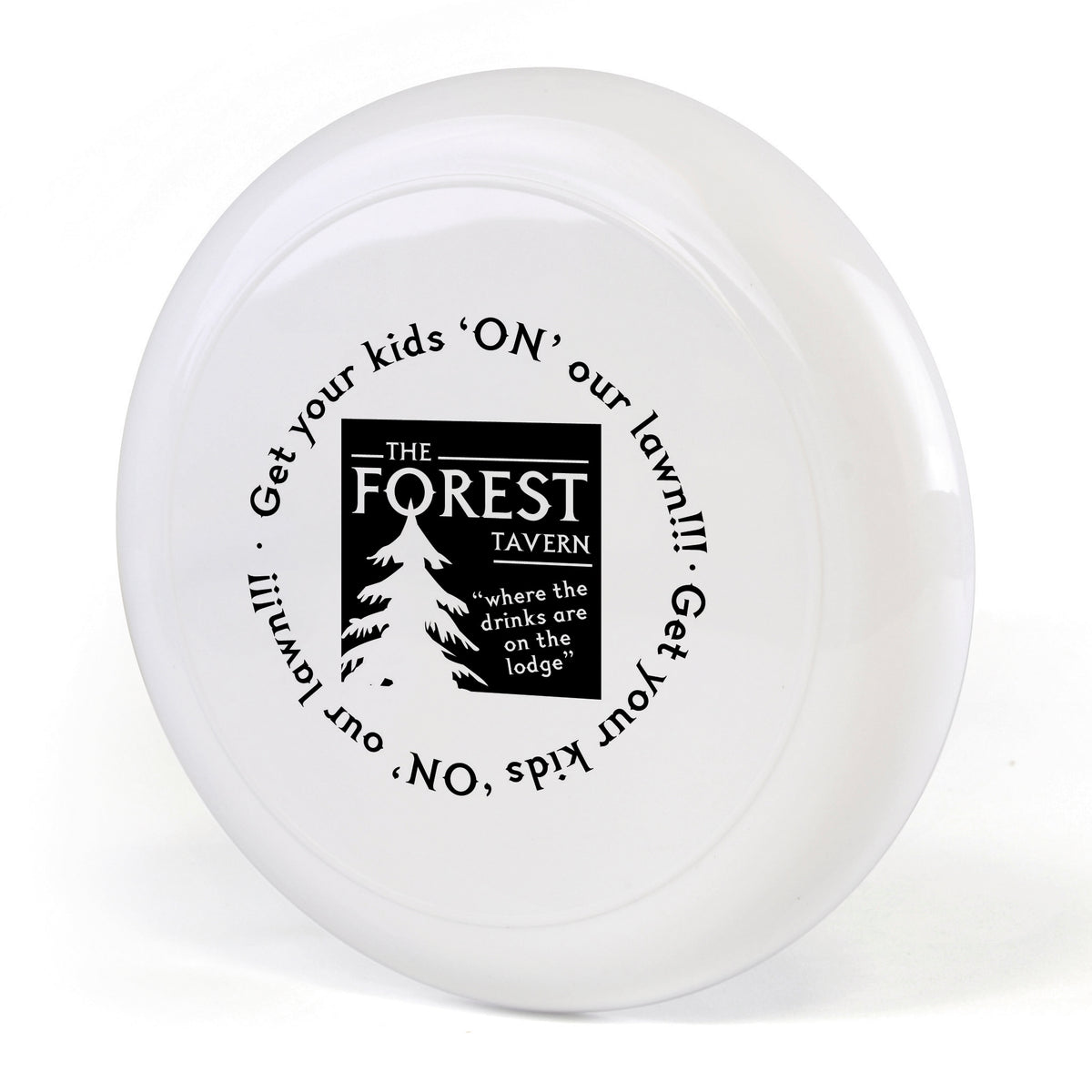 Branded Plastic Frisbee Flying Disc in White