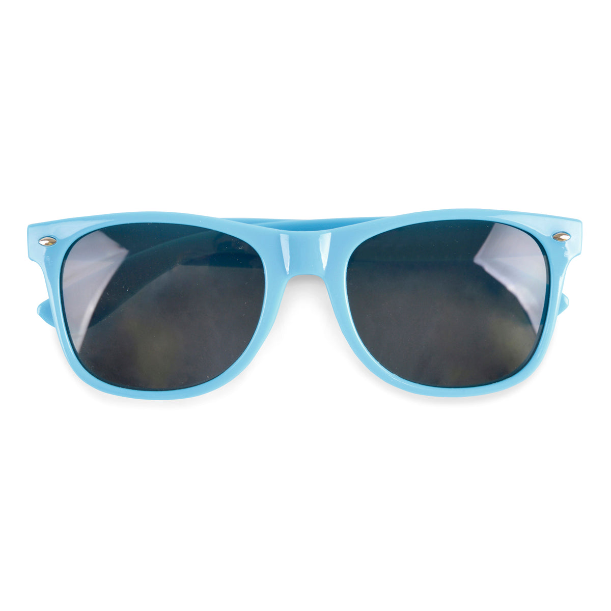 Branded Recycled ABS Plastic Sunglasses in Cyan