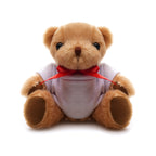 Branded Plush Teddy Bear with White T-shirt