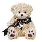 Branded Medium Paw Print Teddy Bear in Cappuccino