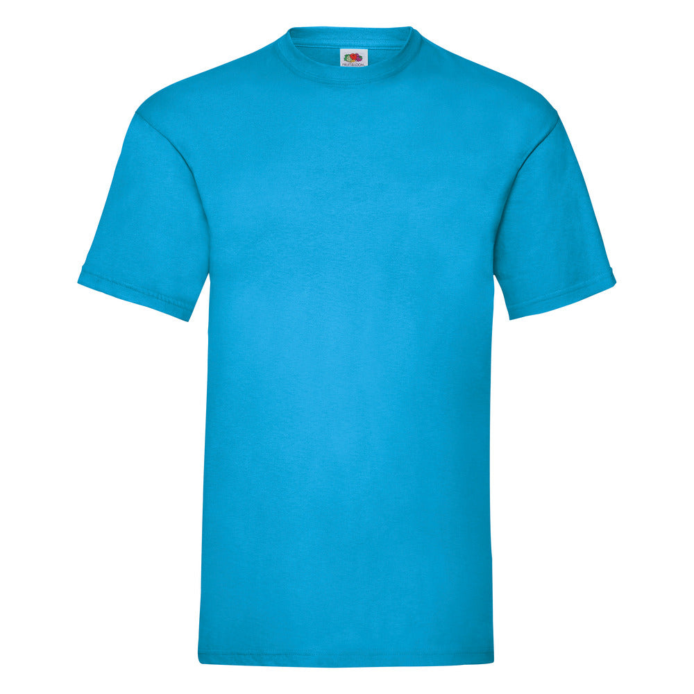 Branded Men's Classic Fit Cotton T-Shirt in Azure Blue