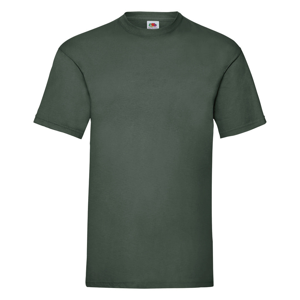 Branded Men's Classic Fit Cotton T-Shirt in Bottle Green