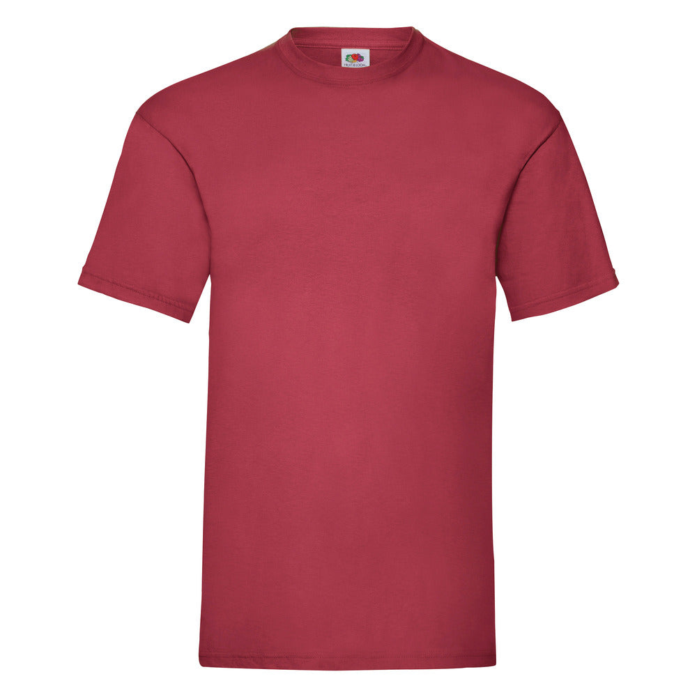 Branded Men's Classic Fit Cotton T-Shirt in Brick Red