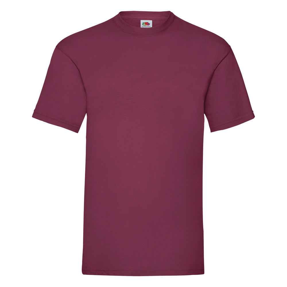 Branded Men's Classic Fit Cotton T-Shirt in Burgandy