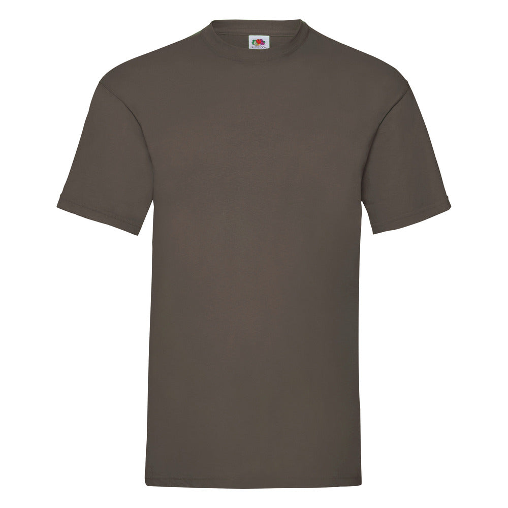 Branded Men's Classic Fit Cotton T-Shirt in Chocolate